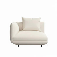 Nordic Designer Curved Sectional Fabric Sofa, Modern Italian Style, Living Room, Corner, Chaise, Hotel