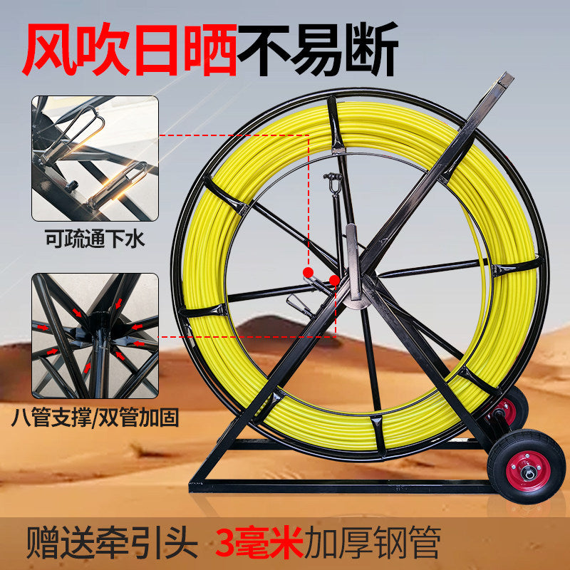 Wire Threader Pipe Threader Guide Wire Cable Fiber Optic Unclogger Cable Tool Rod Threading Tool