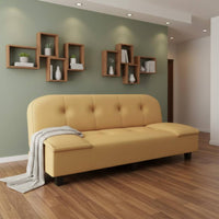Small Space Sofa Bed Scratch-Resistant Material Foldable Sleeper Sofa Adjustable Backrest Convertible Couch for Studio Apartment