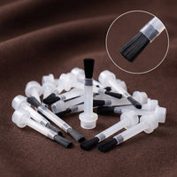 50 Pieces Replacement Nail Brush Head Detachable Nail Brush Head with Flat Bristles Brushes Translucent Applicator