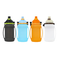 Foldable Silicone Sports Water Bottle with Dual Drinking Spouts