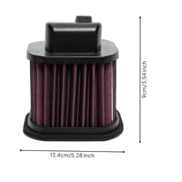 Motorcycle Air Intake Filter Pleated Air Filter with ABS Frame Compact Easy Installation for Motorcyclists, Garage Installs