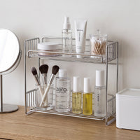 Stainless Steel Two-Tier Bathroom Organizer Shelf for Countertop
