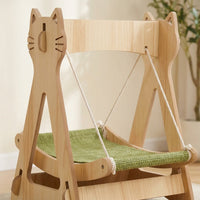 Cat Swing Hammock Basket with Tassels, One-Hanger Hanging Toy and Rocking Chair for Indoor Cats, Multi-Scene Use for Feline Boredom Relief