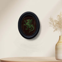 Gothic Art Photo Frame, Oval Wooden Picture Frame for Wall or Table