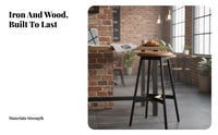 Round Backless Stool Nordic Design Bar Chair Minimalist Design for Pub, Counter