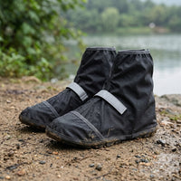 High-Top Shoe Covers with Wear-Resistant Sole Lightweight Guarding Overshoes Reusable Footwear for Commuters