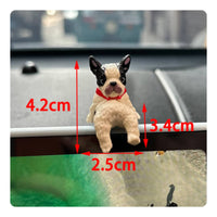 Dog Figurine Double-Sided Creature Statue Compact for Desktop