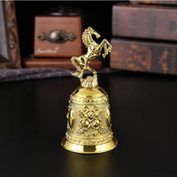 Horse Top Bell European Design Golden Hand Bell Lightweight for Call