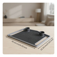 Mobility Aid Tray with Cup Holders Foldable Design Folding Mobility Aid Tray