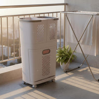Plastic Laundry Hamper Perforated Household Storage Handle Cutout