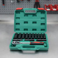 Socket Wrench Set with Case Resistant Socket Wrench Set Heat-Treated Tool Kit for Mechanics, Home Handypersons, Garage, Workshop, Home Maintenance