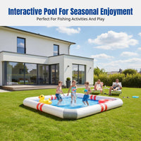 Outdoor Inflatable Pool, Large Pool for Adults & Kids, Thick Water Play Area, Fishing Pond