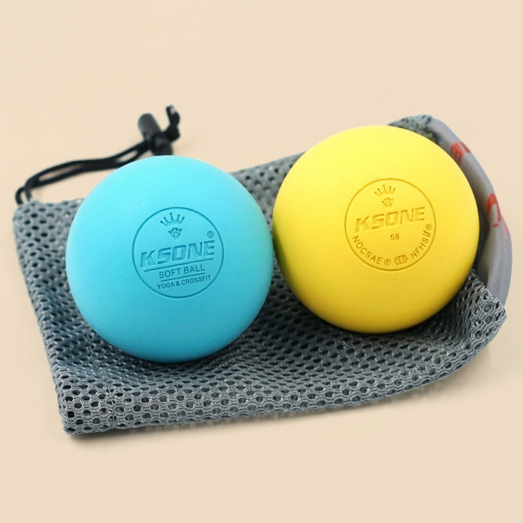 Ball Set for Myofascial Release, Professional Exercise Muscle Relaxation, Solid Soft Hard Massage 6.3CM Diameter, 145G