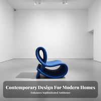 Sculptural Loop Chair Hollow Backrest Single Sofa Curved Shape Modern Design for Interior Designers