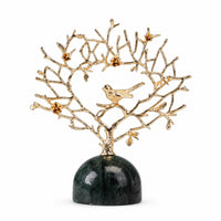 Coral Decor with Birds Gold Toned Coral Tabletop Ornament Nature Influenced Tabletop Ornament for Living Room, Entryway, Office