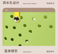 多巴胺手提洗浴篮撞色可沥买菜篮浴室家用品收纳篮澡堂防水袋子
