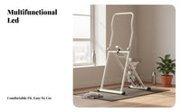 Anti-Slip Pedals Foldable Climbing Machine LED Monitor Foldable Cardio Climber Heavy-Duty Construction Home Fitness Stepper Stable Triangular Structure for Beginners, Adults, Seniors, Indoor, Small Apartments, Strength Training, Living Room