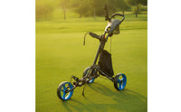 Foldable Golf Push Cart with Storage Bag Lightweight Golf Cart with Storage Bag Stable Smooth-Rolling for Golfers