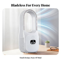 Humidifying Function Bladeless Fan Quiet Operation Portable Air Cooler Adjustable Speeds for Students, Kids, Dorm Room, Bedroom, Office