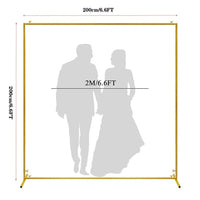 Metal Square Arch Stand for Wedding Decoration, Iron Frame, Gold Color