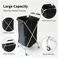 3-Tier Metal Rolling Towel Rack Cart for Salon, Hotel, Gym