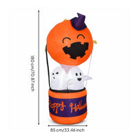 Inflatable with Pumpkin and Ghosts Inflate Pumpkin Ghost Inflatable Yard Decoration Self-Inflating Eye-Catching