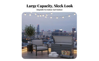 Garden Storage Bench Large Capacity Outdoor Storage Container Weather-Resistant Weatherproof for Gardeners, Families, Balcony