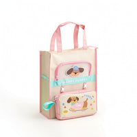 School Tote Bag Organised Tote Bag with Side Pockets Spacious for Students