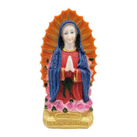 Tabletop Resin Figurine Rose Details Religious Decor Gold-Colored Base