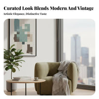 Curved Chenille Sectional Plush Upholstery Curved Cushiony Settee Deep Seating Mid-Centurymid-Century-1900s Modern & Aesthetic