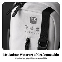 Organized Fishing Shoulder Bag with Rod Holder Handsunencumbered Fishing Tackle Bag Compact Tackle Pack Lightweight for Anglers, Outdoor Trips