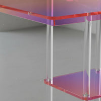3-Tier Acrylic Side Table Easy to Match Acrylic C-Shaped Table Modern Minimalist Style Home Furniture for Bedroom