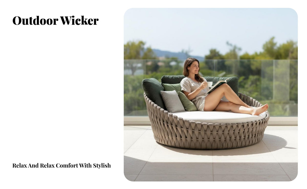All-Weather Woven Single-Person Sofa Chair Water-Resistant Deep Seat Wicker Armchair Sturdy Construction Outdoor Furniture Thick pads for Homeowners, Business Owners, Balcony, Courtyard, Garden, Restaurant Terrace