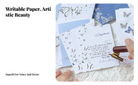 20 Pieces Embossed Decorative Paper Writable Vintage Look Journaling Paper DIY Decoration Relief Print Note Cards for Crafters, Students, Card Making
