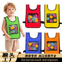 Children's Outdoor Interactive Velcro Ball Vest Game Set
