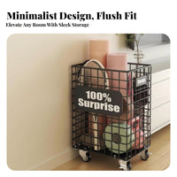 Exercise Mat Storage Storage Bin 360° Wheels Exercise Mat Rolling Bin Polished