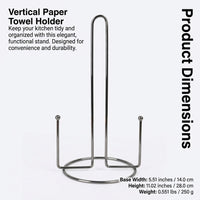 Dining Table Paper Towel Holder Kitchen Dispenser Stand for Countertop, Stable Iron Roll for Students and Home Use