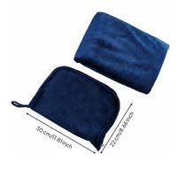 Flannel Trip Blanket Pillow Foldable Trip Blanket Pillow Set Zippered for Outdoor