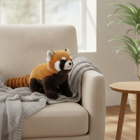 Red Panda Plushie Toy Cute Red Panda Plushie Stuffed Animal Plushie with Striped Tail Soft Plushie Toy with Soft Tail