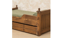 1:12 Scale Wooden Bed Artisanal for Miniature Scene