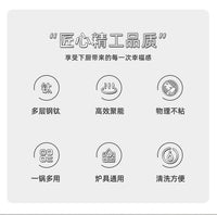 德国钛煎锅无涂层钛锅不粘锅鱼鳞锤纹钛煎锅钛合金家用平底煎锅