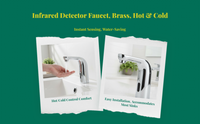 Touchless infrared brass faucet