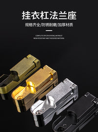 加厚衣柜挂衣杆法兰座衣橱衣通杆支架配件衣杆托五金底座组合衣托