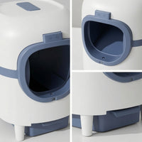 Pull-out Automatic Litter Box Low-Entry Enclosed Litter Box Large Pet Furniture for Apartment