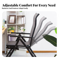 Reclining Deck Chair with Footrest 2-in-1 Design for Living Room, Office Workers