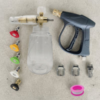Car Cleaning Kit with Soap Dispenser for Detailing, Foam Sprayer and Foam Lance with Pressure Washer, 10-Piece Set with 5 Nozzle Tips, 800g