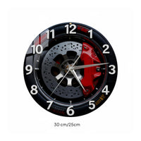 Brake Disc Timepiece Printed Design Home Decor Silver Hands