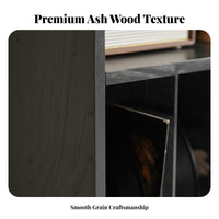 Vinyl Record Storage Cabinet Solid Wood LP Album Storage Furniture Mortise and Tenon Structure Stable Construction Dedicated Audio Organizer Suitable for Living Room Study Audio Room