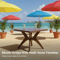 Table and Chair Set Heavy-Duty Food Stall Table and Chairs Easy to Clean Outdoor Dining Set for Families, Adults, Night Markets, Beach, Patios